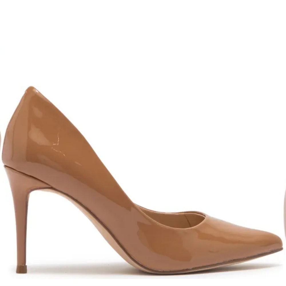 Steve Madden Luiza Pump Camel Patent Leather Size 10